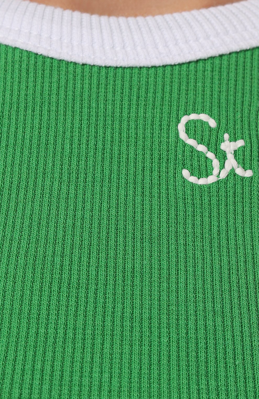 Хлопковый топ MC2 SAINT BARTH зеленого цвета по цене 6155 руб., арт. STBW/BLUE/07295D, фото 5 Хлопковый топ MC2 SAINT BARTH, арт. STBW/BLUE/07295D, фото 5