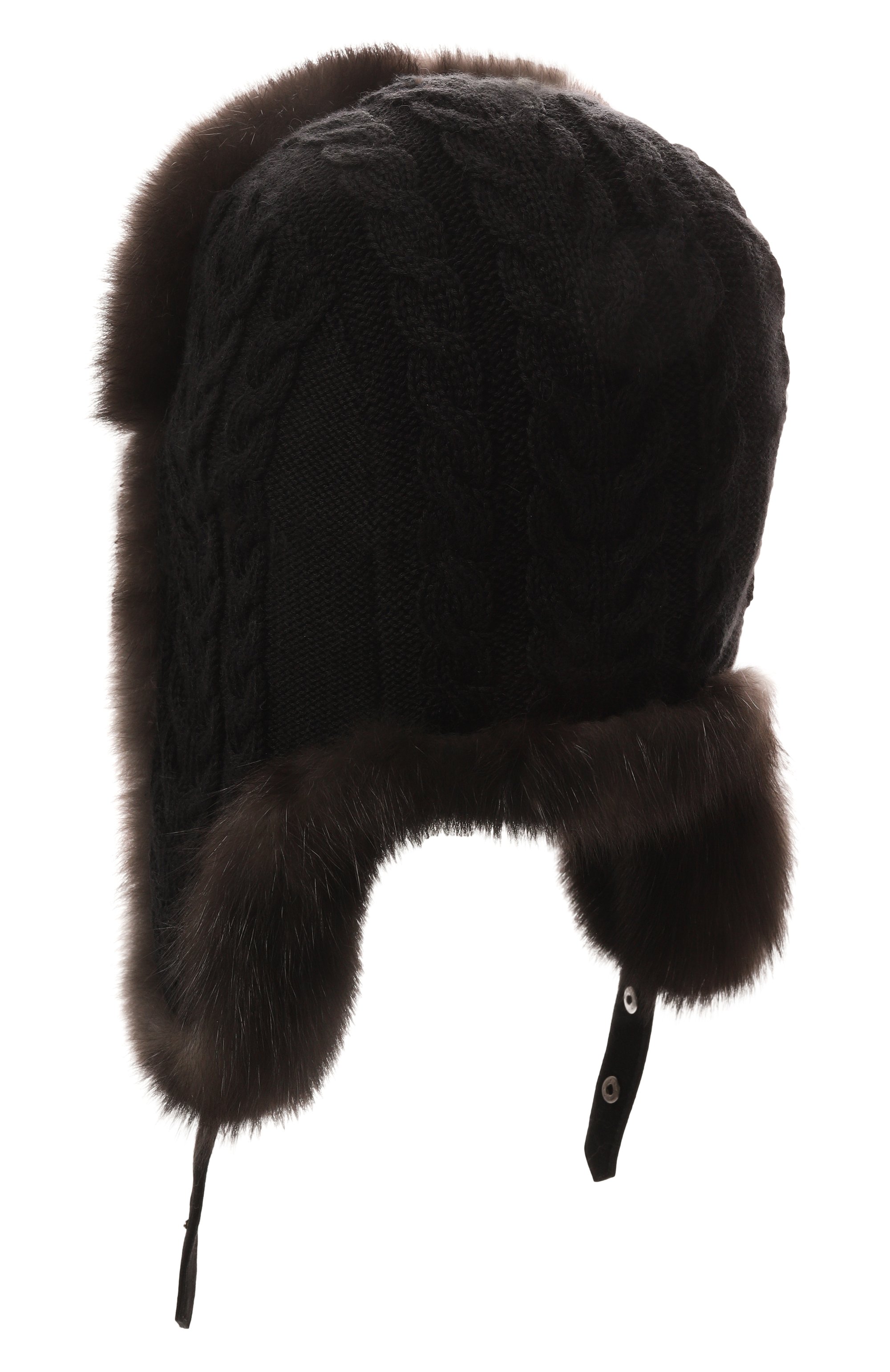 Утепленная шапка-ушанка с отделкой из соболя BLACK SABLE, арт. BS-24005EB, фото 3