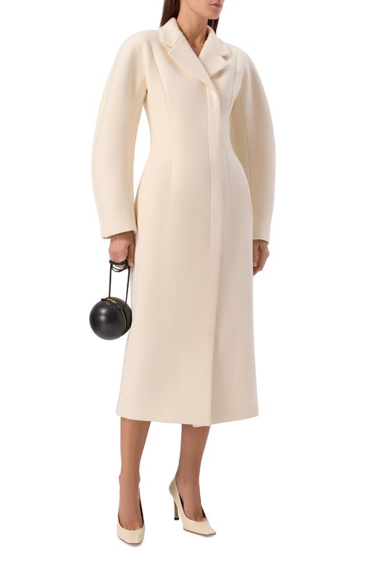 Шерстяное пальто Jacquemus 25HC0W00107AW0/0429 Кремовый  25HC0W00107AW0/0429 Фото 2