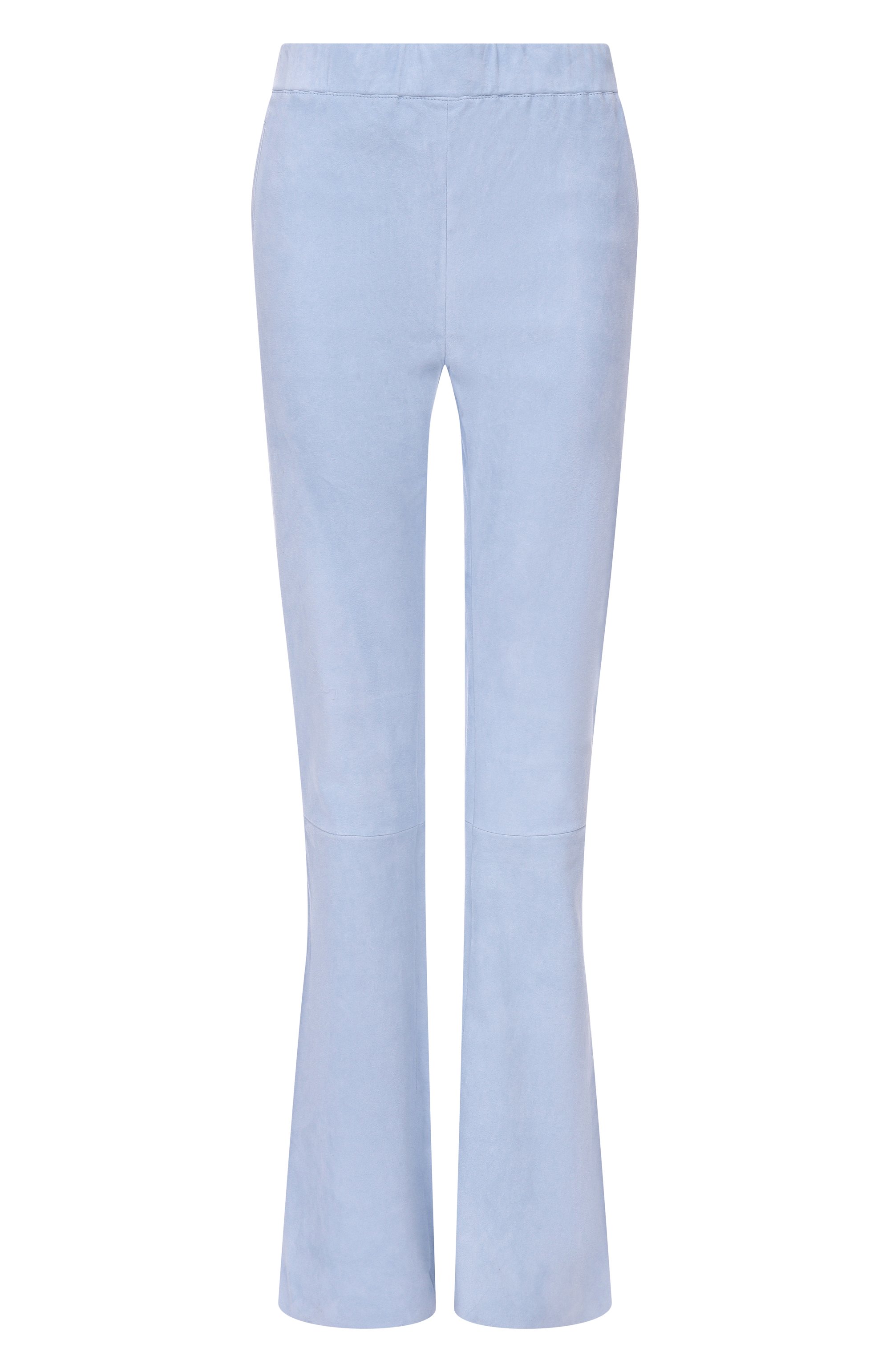 Замшевые брюки MAX AND MOI голубого цвета по цене 99500 руб., арт. E24BEYINA, фото 1 Замшевые брюки MAX AND MOI, арт. E24BEYINA, фото 1