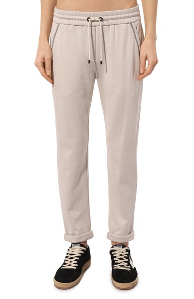 Брюки из хлопка и шелка BRUNELLO CUCINELLI, арт. MD828B1066, фото 3