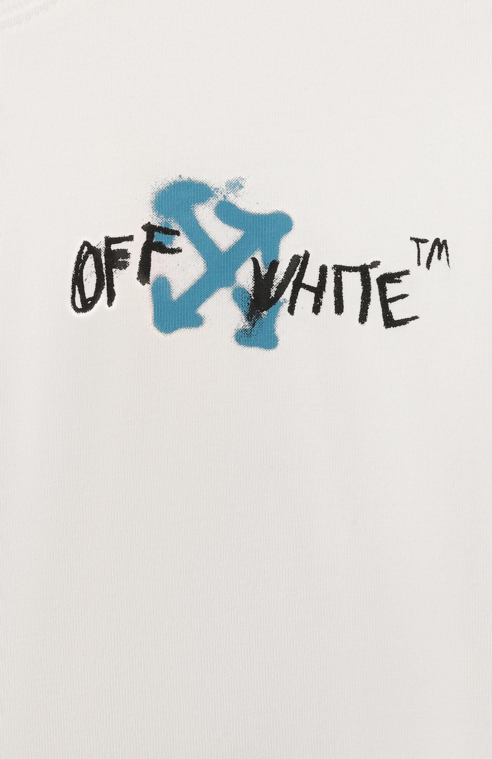 Хлопковая футболка OFF-WHITE, арт. 0BAA002S26JER00E_001, фото 3