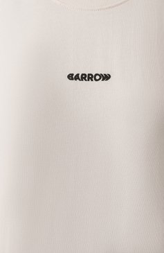Женская хлопковая футболка BARROW белого цвета, арт. S5BWW0TH010 | Фото 6 (Длина (для топов): Стандартные; Рукава: 3/4; Материал внешний: Хлопок; Драгоценные камни: Проставлено; Материал сплава: Проставлено; Принт: С принтом; Стили: Кэжуэл; Женское Кросс-КТ: Футболка-одежда)