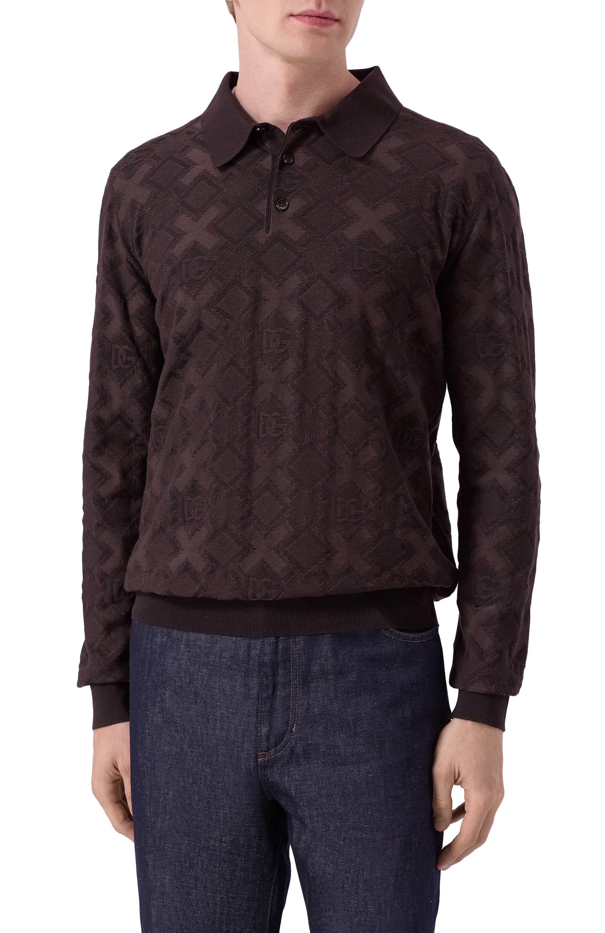 Поло из шерсти и шелка DOLCE & GABBANA, арт. GXZ25T/JGMAB, фото 3