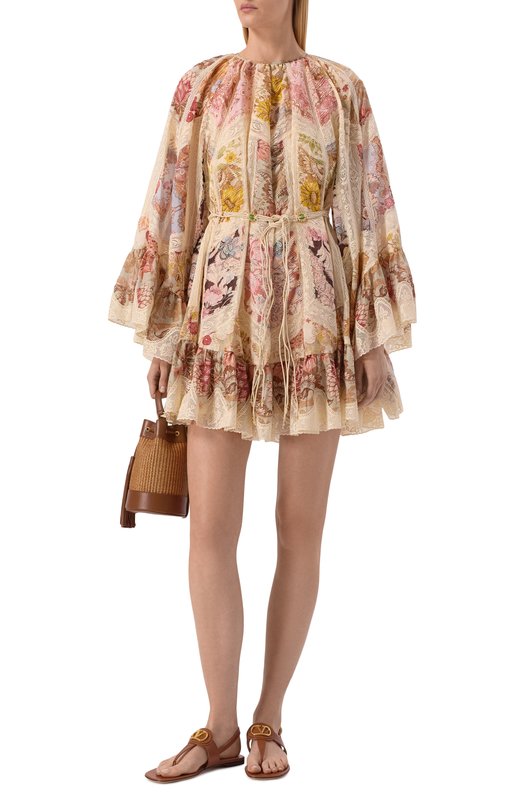 Кожаные сандалии VLogo Signature Valentino 8W2S0MB7/DSH Коричневый  8W2S0MB7/DSH Фото 3