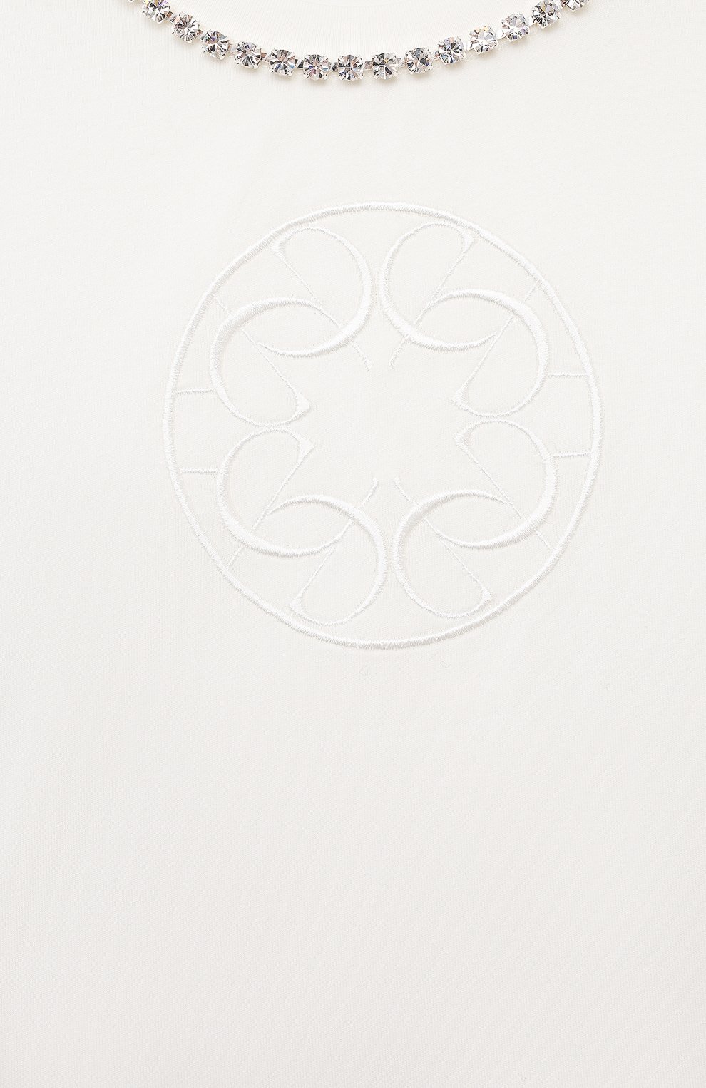 Хлопковая футболка ELIE SAAB JUNIOR белого цвета по цене 19400 руб., арт. EFTS001 TS0029/2A-6A, фото 3 Хлопковая футболка ELIE SAAB JUNIOR, арт. EFTS001 TS0029/2A-6A, фото 3