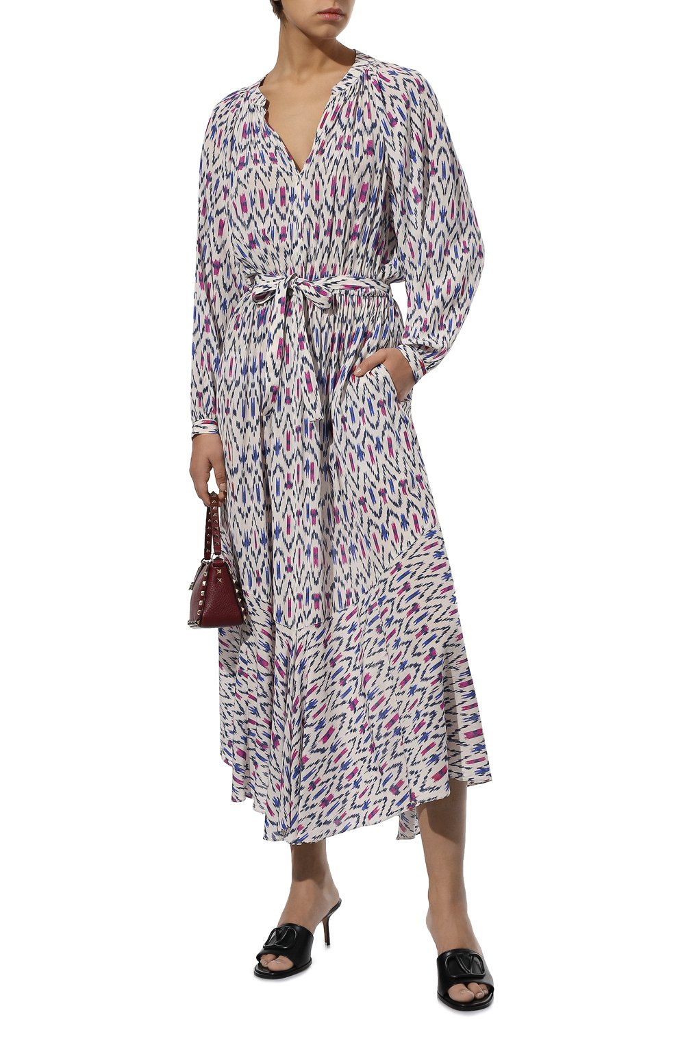 Платье из вискозы ISABEL MARANT ETOILE кремового цвета по цене 69950 руб., арт. R02113-22P029E/ARBELA, фото 2 Платье из вискозы ISABEL MARANT ETOILE, арт. R02113-22P029E/ARBELA, фото 2