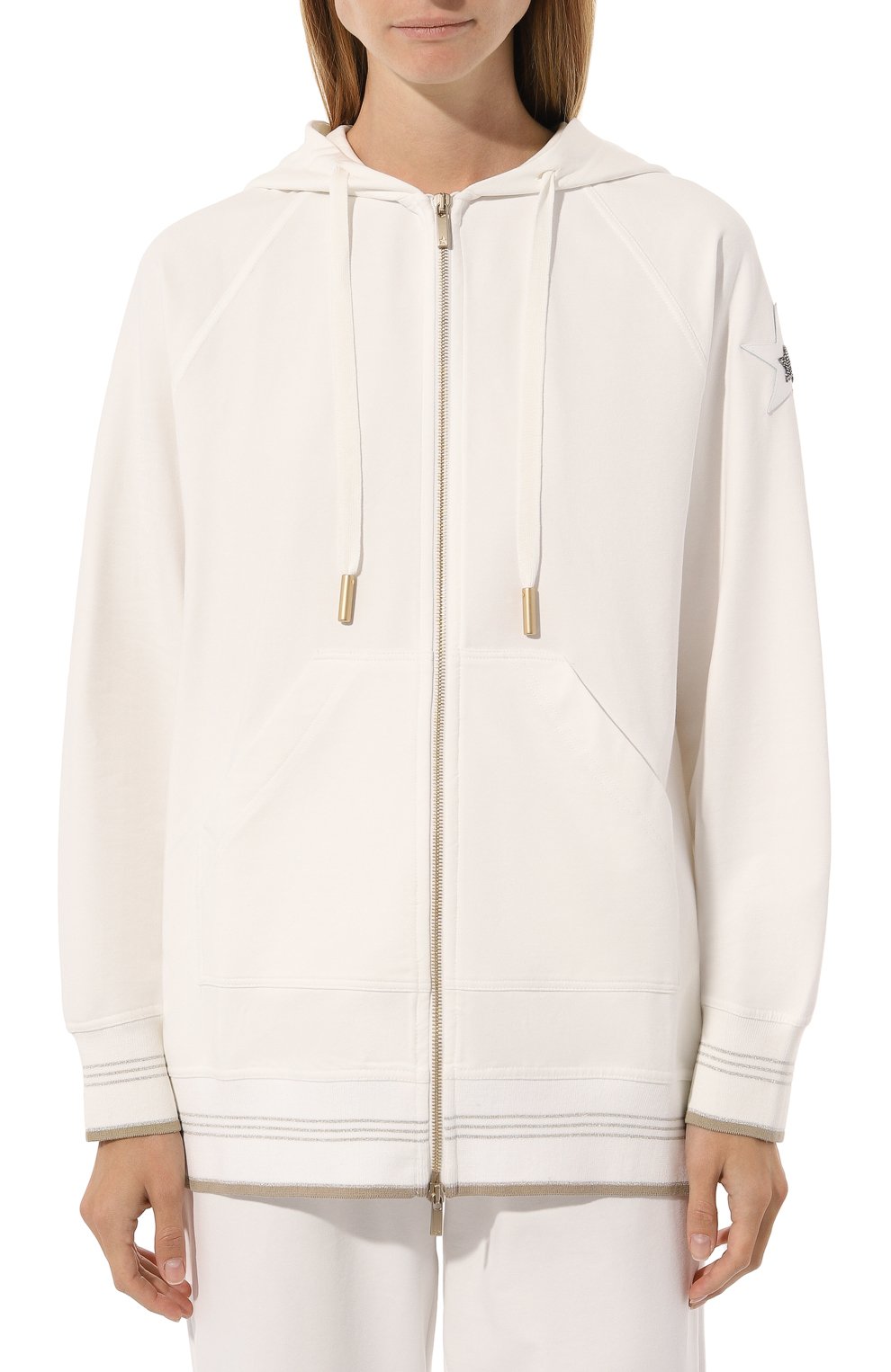 Хлопковая толстовка LORENA ANTONIAZZI, арт. FE06BA/9999, фото 3