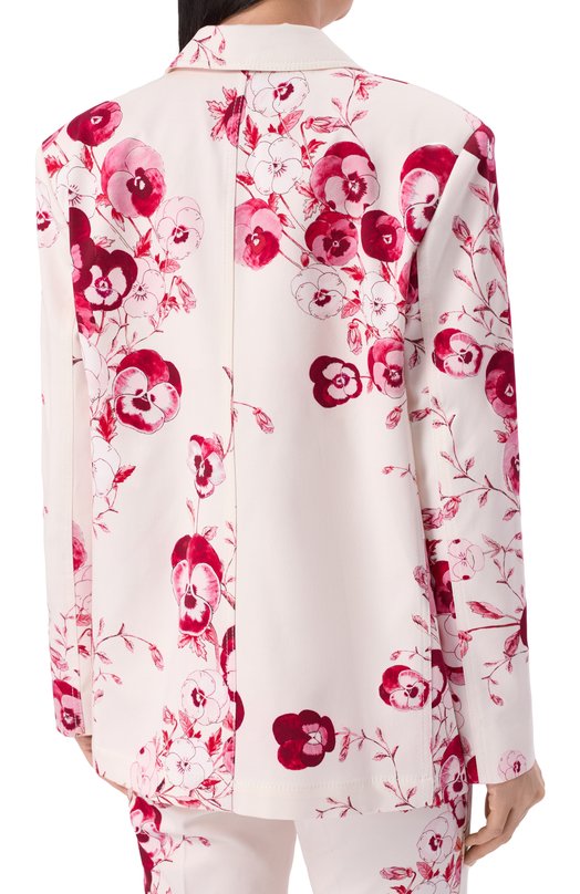 Хлопковый жакет Giambattista Valli 26SSPVCA6106/34PRI Белый  26SSPVCA6106/34PRI Фото 4