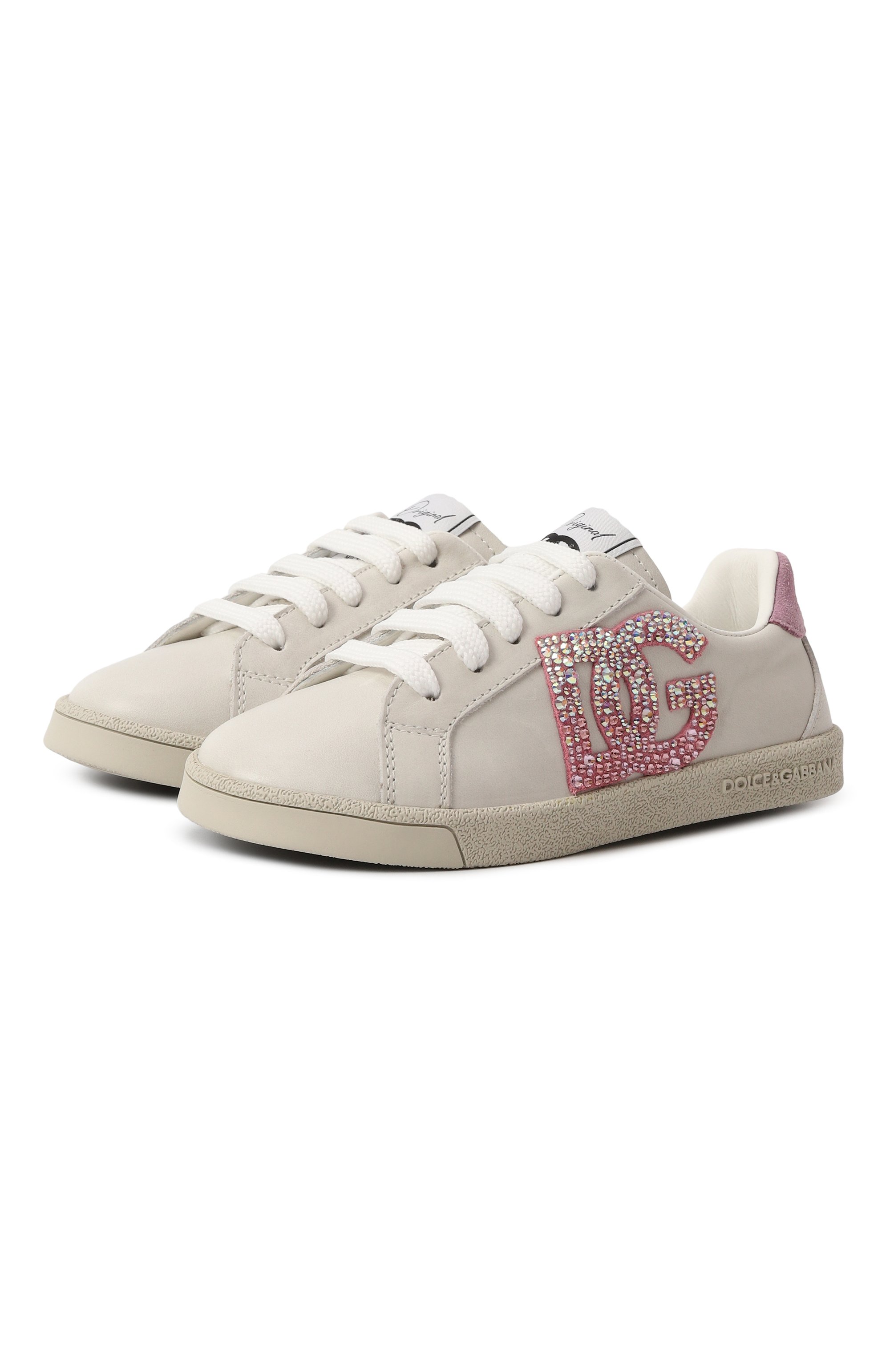 Кожаные кеды DOLCE & GABBANA, арт. D11324/AW775/24-28, фото 1