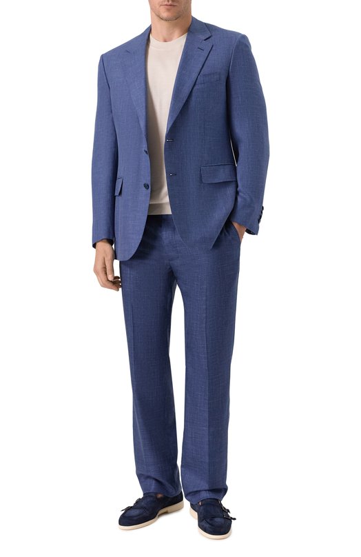 Брюки из шерсти и шелка MVST M26.CSM.T415/740-W00L/SILK Синий  M26.CSM.T415/740-W00L/SILK Фото 2