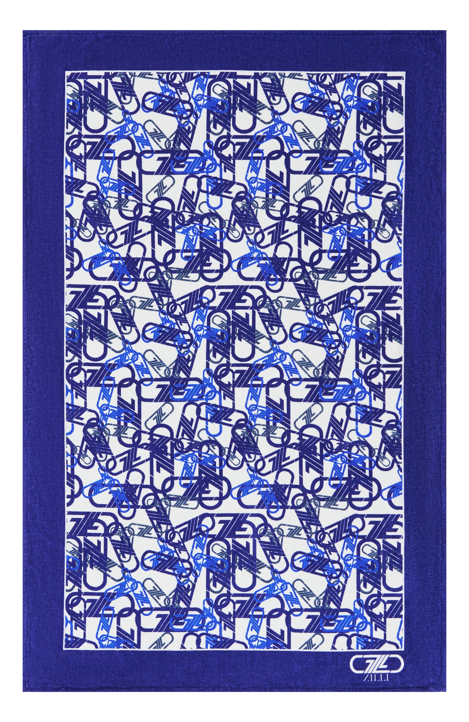 Хлопковое полотенце ZILLI синего цвета по цене 46850 руб., арт. MIZ-DRAPL-30398/0001, фото 1 Хлопковое полотенце ZILLI, арт. MIZ-DRAPL-30398/0001, фото 1
