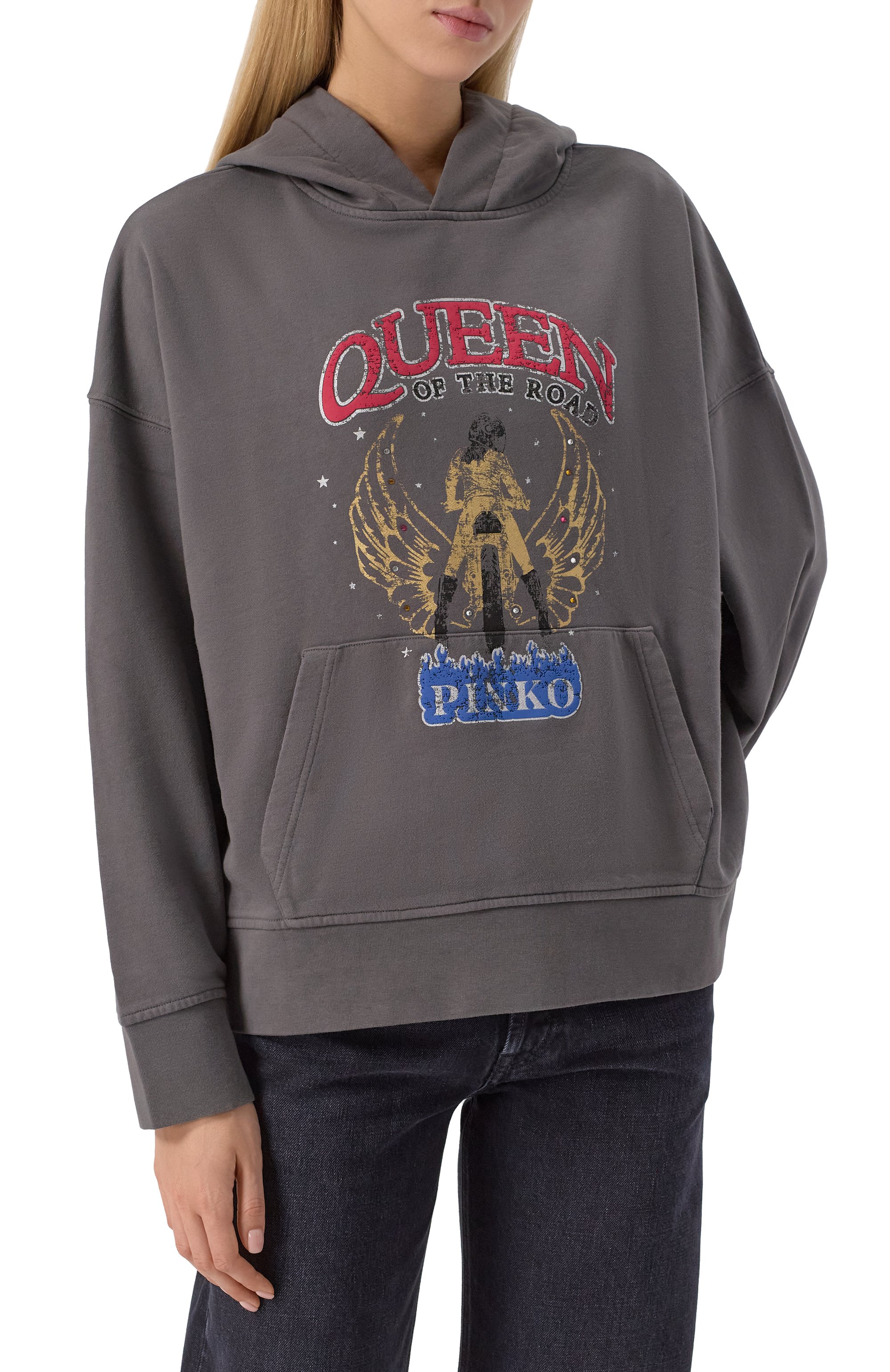 Хлопковое худи PINKO, арт. 104623/A2DB, фото 3