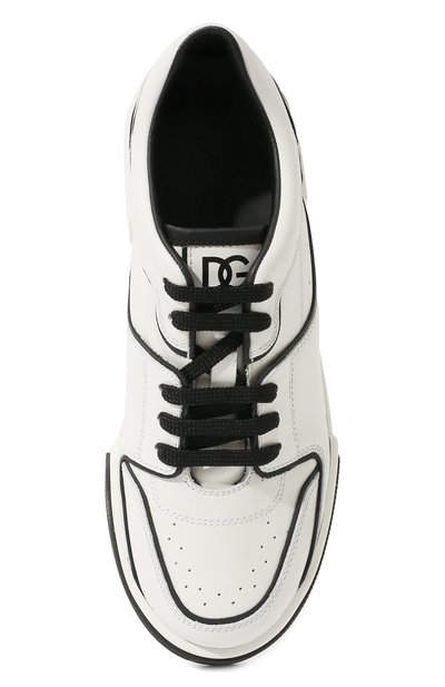 Кожаные кеды portofino new roma DOLCE & GABBANA белого цвета по цене 45700 руб., арт. DA5090/AY953/37-39, фото 4 Кожаные кеды portofino new roma DOLCE & GABBANA, арт. DA5090/AY953/37-39, фото 4