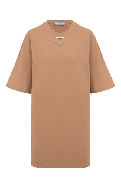 Женская хлопковая футболка PRADA, арт. 3558A/12ZB