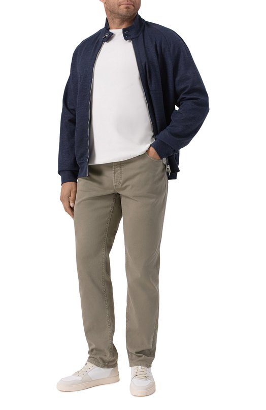 Футболка из вискозы и хлопка Brunello Cucinelli MR8061336W Белый  MR8061336W Фото 2