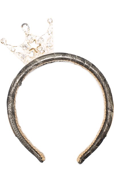 Ободок с металлизированной отделкой и декором DOLCE & GABBANA, арт. 0131/WHJ8J4/W1111, фото 1