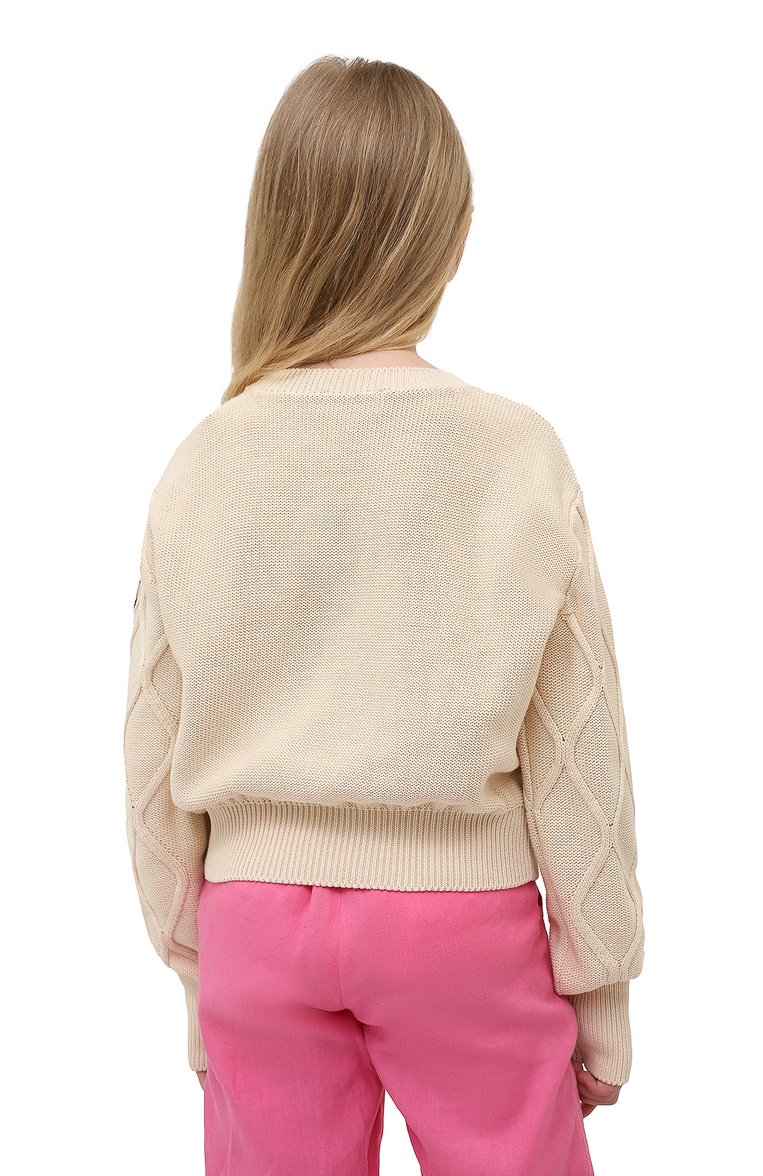 Хлопковый пуловер MONCLER, арт. H1-954-9C000-02-M1367/8-10A, фото 4