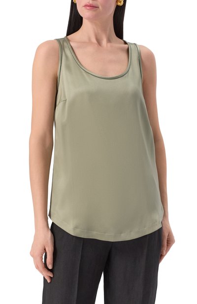 Атласный топ BRUNELLO CUCINELLI, арт. M0C59DE330, фото 3