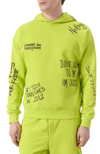 Хлопковое худи COMME DES FUCKDOWN, арт. CFABM01550, фото 3