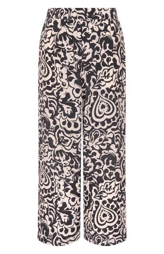 Шелковые брюки Weekend Max Mara REED Чёрно-белый REED