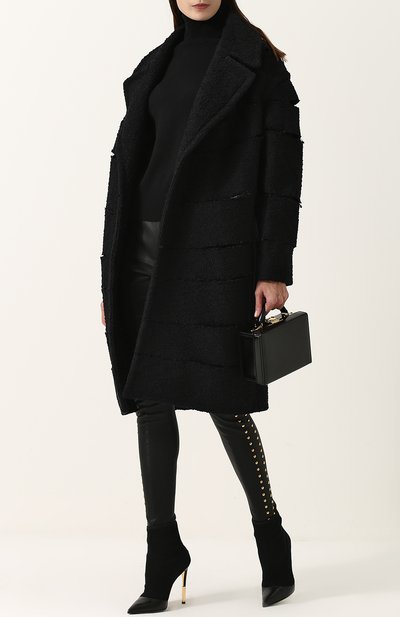 Однотонное пальто свободного кроя с разрезами TOM FORD, арт. CP1417-SDX002, фото 2