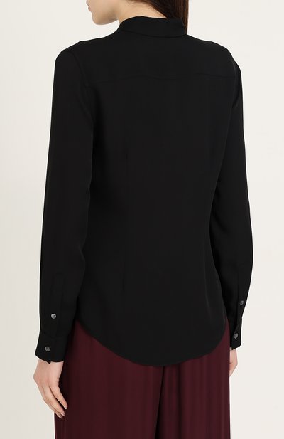 Приталенная шелковая блуза THEORY, арт. F0002514, фото 4