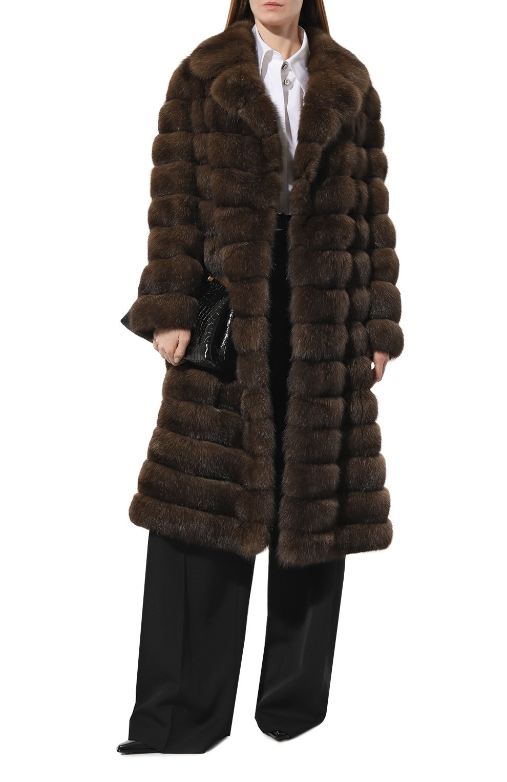 Шуба из меха соболя YVES SALOMON, арт. 20WYM37912ZICV, фото 2