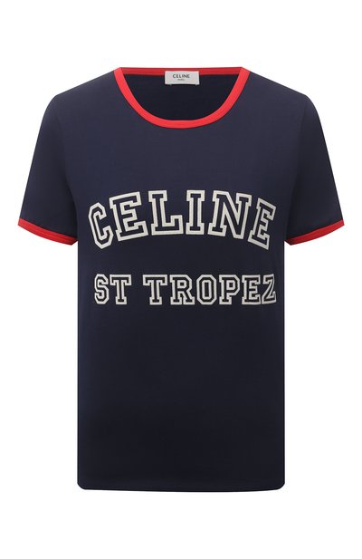 Женская хлопковая футболка CELINE, арт. 2X774671Q