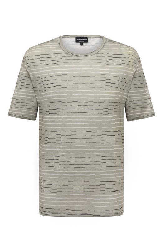 Льняная футболка Giorgio Armani GM000301/TE11562 Зелёный GM000301/TE11562