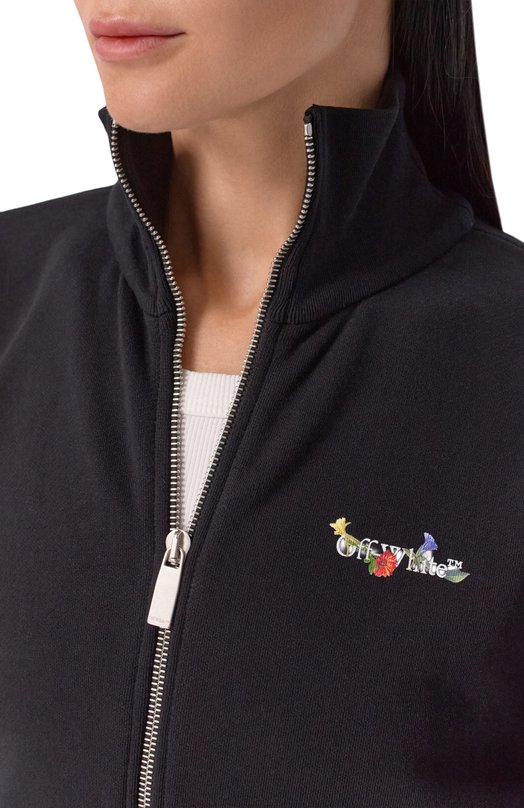 Хлопковая толстовка Off-White 0WBE006F25FLE002 Чёрный  0WBE006F25FLE002 Фото 5