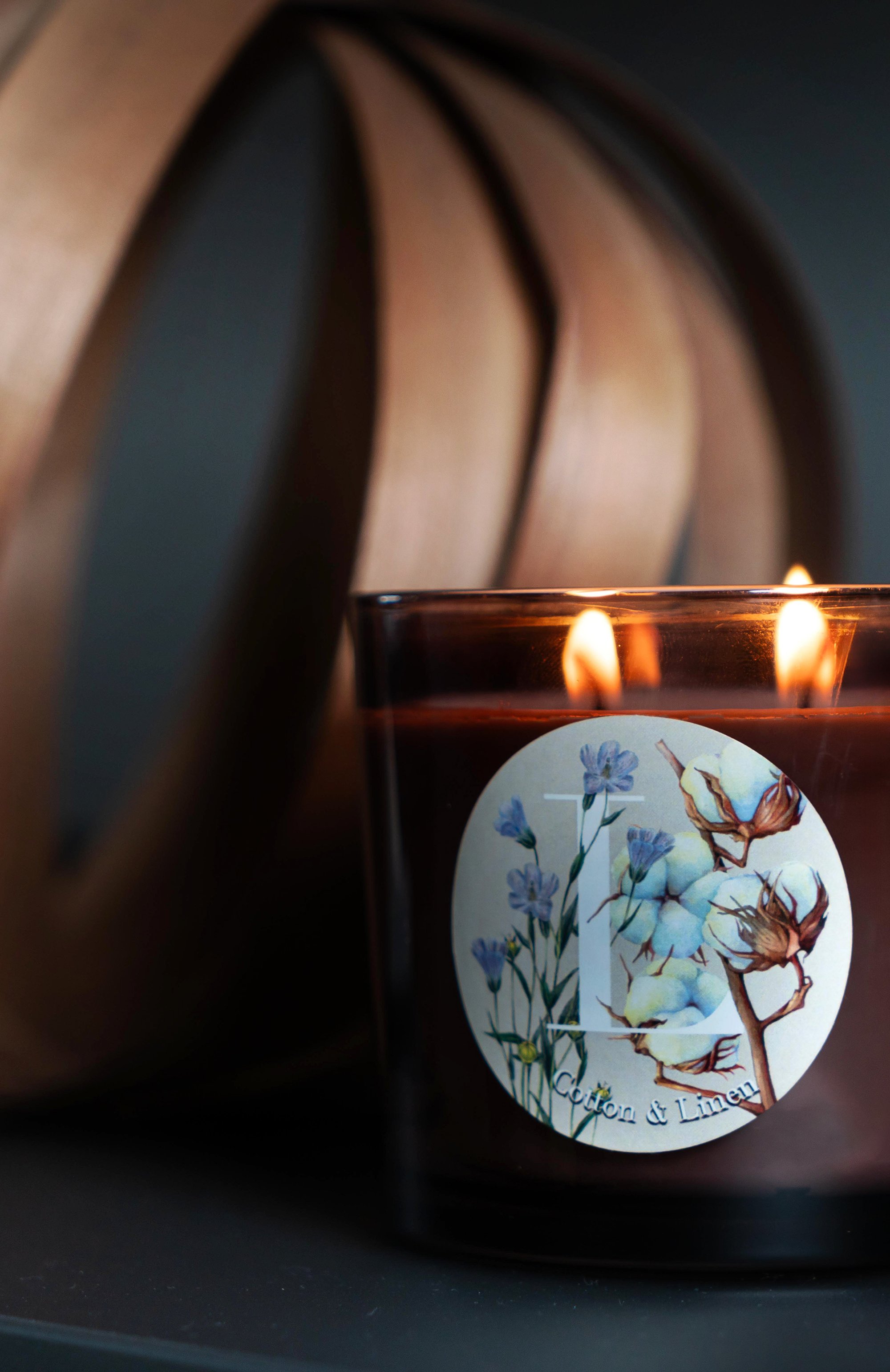 Свеча cotton & linen (200g) PERNICI, арт. 8001962089463, фото 2