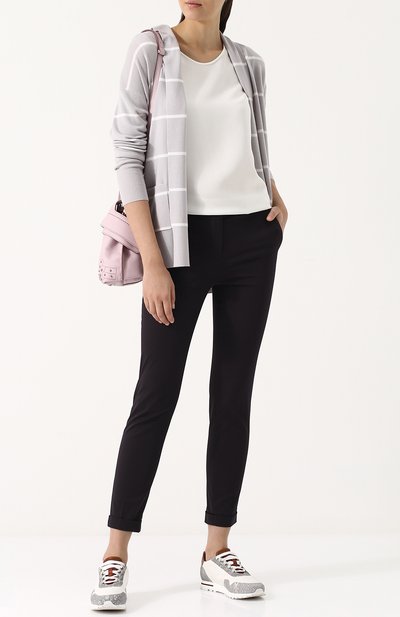 Укороченные однотонные брюки из хлопка LORO PIANA, арт. FAI1447, фото 2