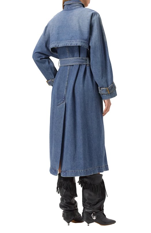 Джинсовый тренч Isabel Marant 25PMA0413FA/C1H01I Голубой  25PMA0413FA/C1H01I Фото 4