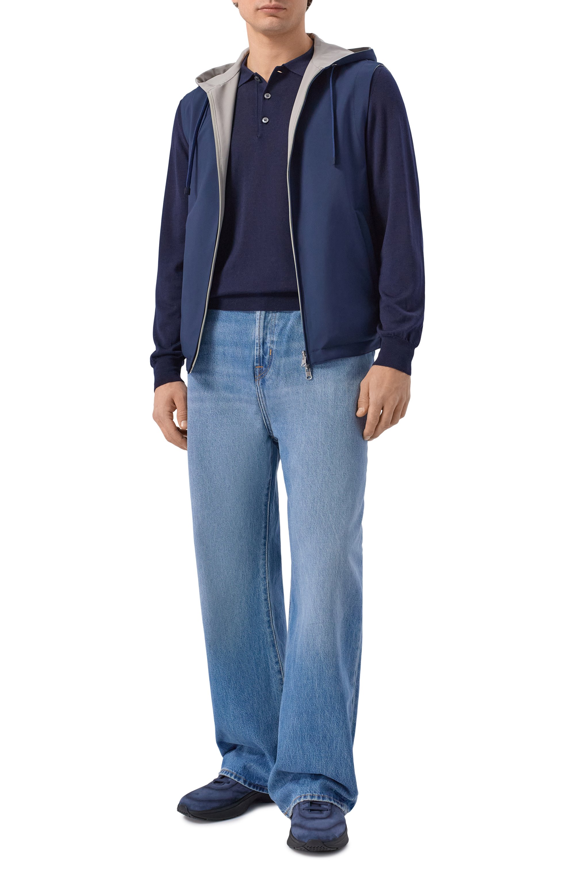 Замшевые кроссовки bounce SANTONI темно-синего цвета по цене 93150 руб., арт. MBBG22207NEETS0G, фото 2 Замшевые кроссовки bounce SANTONI, арт. MBBG22207NEETS0G, фото 2