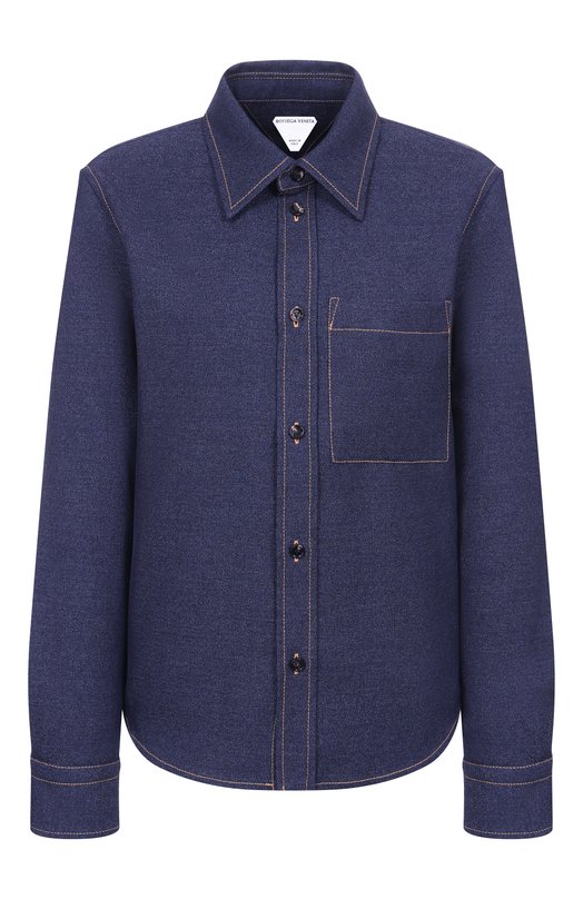 Шерстяная рубашка Bottega Veneta 832289/V5VQ0 Синий 832289/V5VQ0