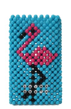 Футляр для iphone MC2 SAINT BARTH голубого цвета, арт. STBA BEADED PH0NE H0LDER/BEAD004/01404F | Фото 1 (Региональные ограничения белый список (Axapta Mercury): Не проставлено; Нос: Не проставлено; Материал: Пластик)