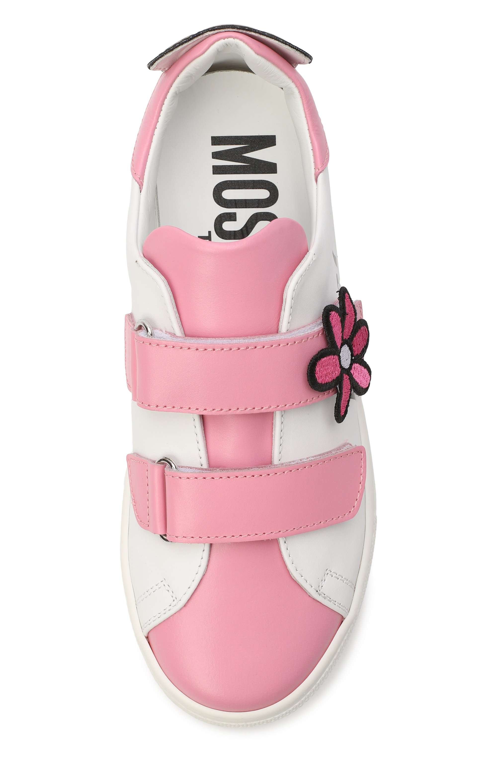 Кожаные кеды MOSCHINO, арт. 83070/VAR1_002, фото 4