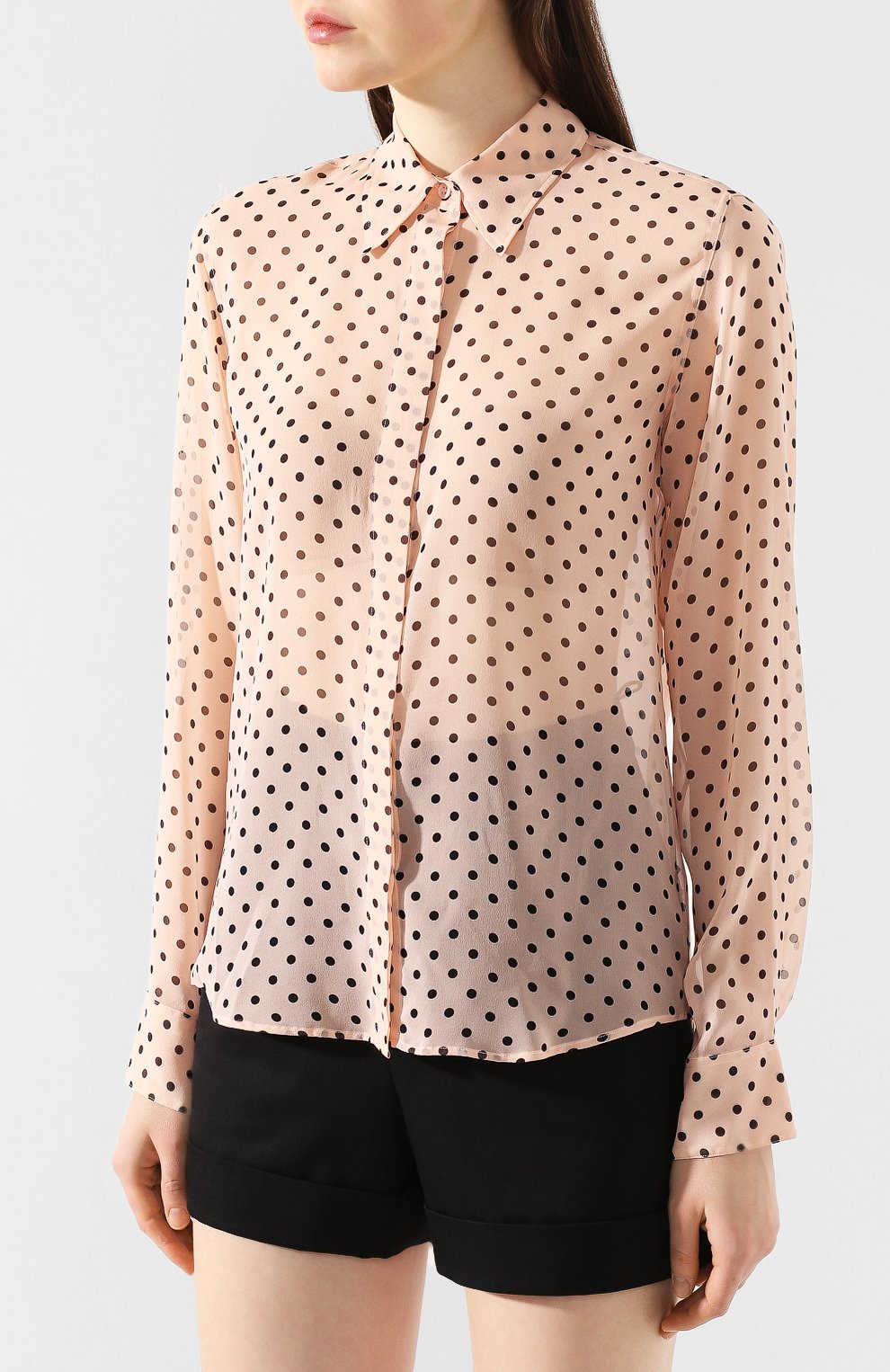 Шелковая блузка DRIES VAN NOTEN розового цвета по цене 79100 руб., арт. 201-30750-9410, фото 3 Шелковая блузка DRIES VAN NOTEN, арт. 201-30750-9410, фото 3