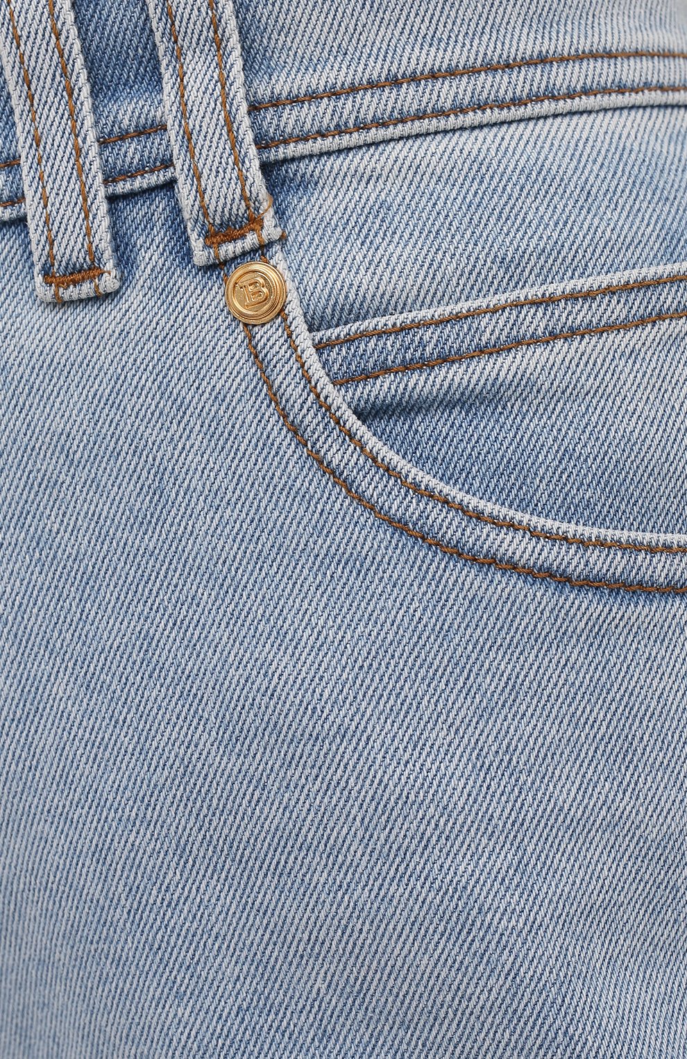 Джинсы BALMAIN голубого цвета по цене 89900 руб., арт. WF1MF000/D138, фото 5 Джинсы BALMAIN, арт. WF1MF000/D138, фото 5