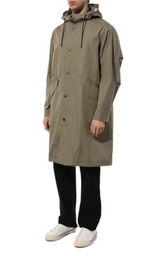 Мужская парка A.P.C. хаки цвета, арт. PSAII-M30192 | Фото 3 (Материал внешний: Синтетический материал; Рукава: Длинные; Длина (верхняя одежда): До колена; Кросс-КТ: парка; Стили: Милитари, Кэжуэл)