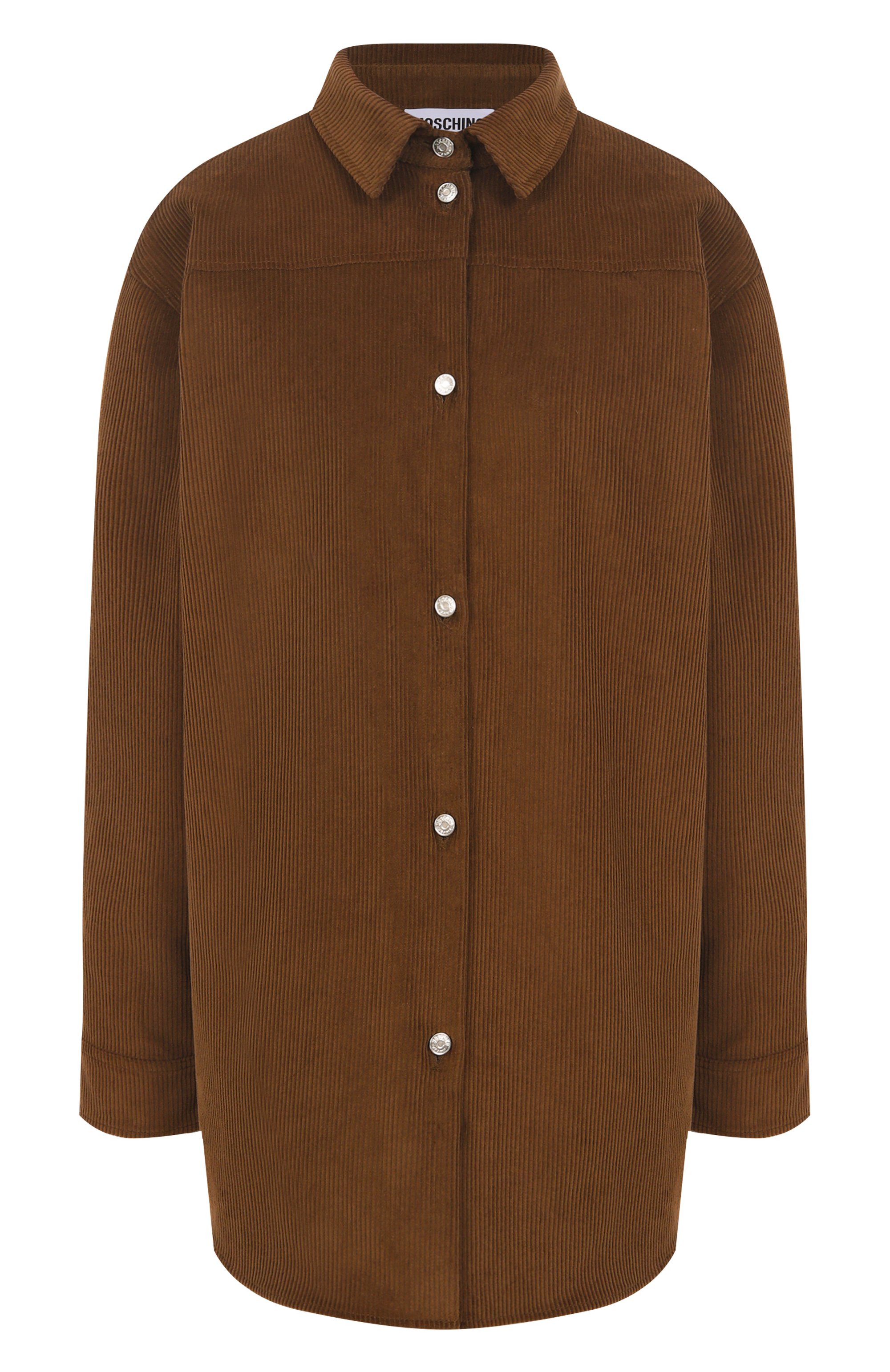 Вельветовая рубашка M05CH1NO JEANS коричневого цвета по цене 48350 руб., арт. V0201/8220, фото 1 Вельветовая рубашка M05CH1NO JEANS, арт. V0201/8220, фото 1