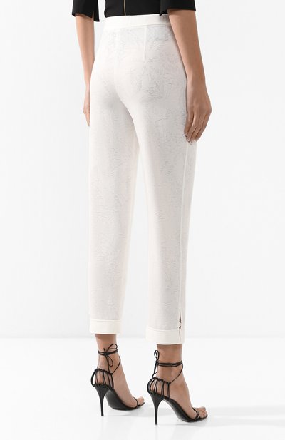Брюки GIORGIO ARMANI белого цвета по цене 113000 руб., арт. 3HAP50/AJAMZ, фото 4 Брюки GIORGIO ARMANI, арт. 3HAP50/AJAMZ, фото 4