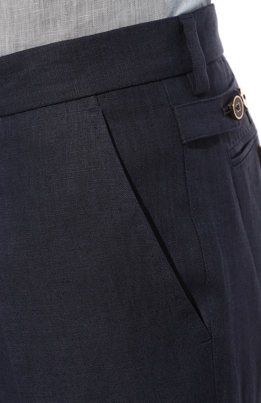 Льняные брюки Dolce & Gabbana GY6IET/FU4LF Синий  GY6IET/FU4LF Фото 5