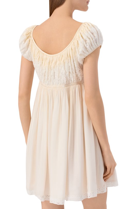 Шелковое платье Chloé CH26SR031001 Кремовый  CH26SR031001 Фото 3