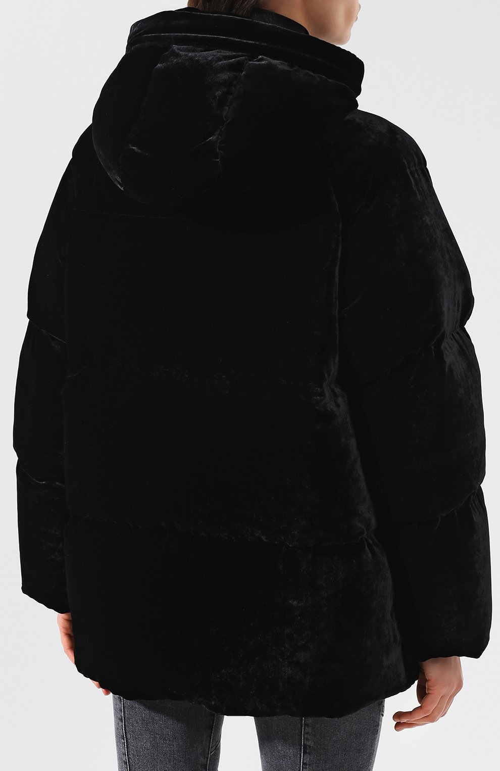 Бархатный пуховик с капюшоном MONCLER, арт. D2-093-46999-00-549SF, фото 4