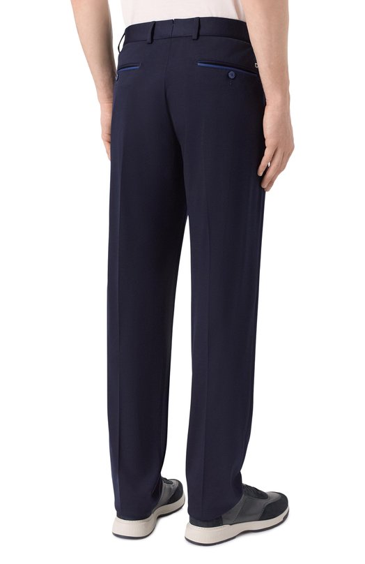 Шерстяные брюки Stefano Ricci M1T6100130/MA0033_003 Синий  M1T6100130/MA0033_003 Фото 4