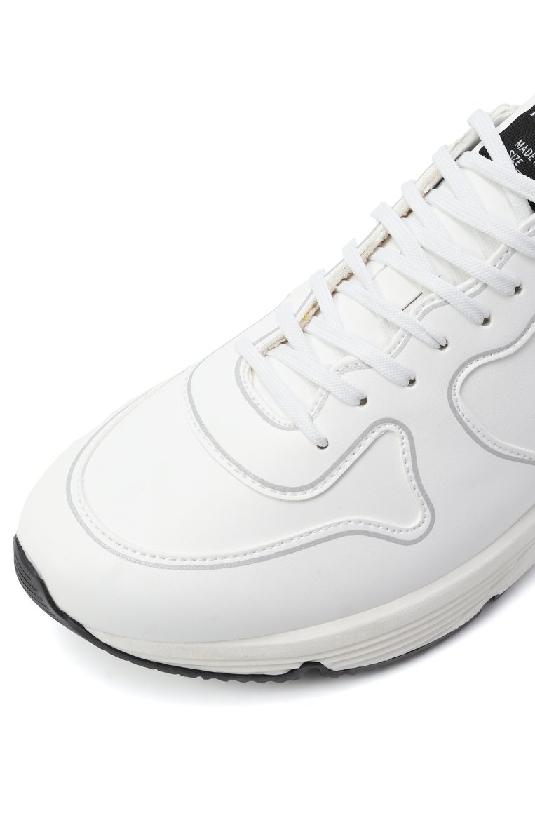 Мужские кроссовки running sole GOLDEN GOOSE DELUXE BRAND белого цвета, арт. GMF00126.F003953 | Фото 7 (Подошва: Массивная; Материал внутренний: Текстиль; Материал внешний: Экокожа; Кросс-КТ: Низкие; Материал утеплителя: Без утеплителя; Стили: Классический)