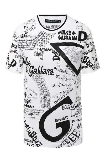 Женская хлопковая футболка DOLCE & GABBANA, арт. F8M66T/FI79G