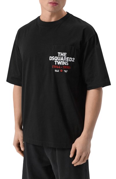 Хлопковая футболка DSQUARED2, арт. S74GD1407/S23009, фото 3